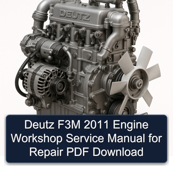 Deutz F3M 2011 Engine Workshop Service Manual for Repair PDF Download