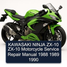 KAWASAKI NINJA ZX-10 ZX-10 Motorcycle Service Repair Manual 1988 1989 1990