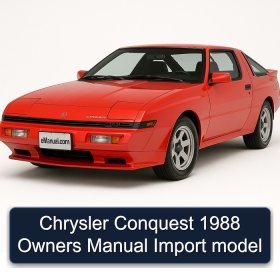 Chrysler Conquest 1988 Owners Manual Import model