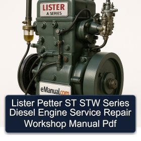 Lister Petter ST STW Series Diesel Engine Service Repair Workshop Manual Pdf
