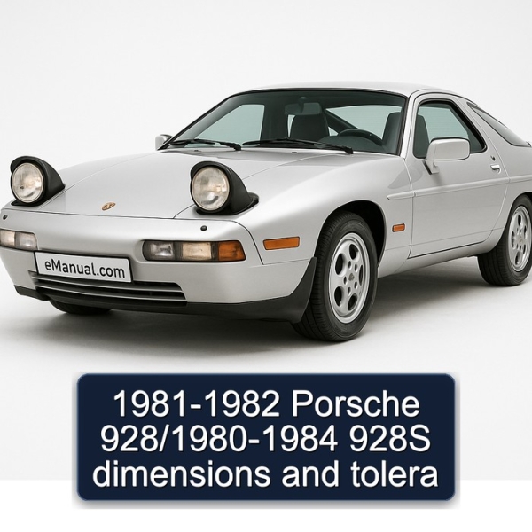 1981-1982 Porsche 928/1980-1984 928S dimensions and tolera