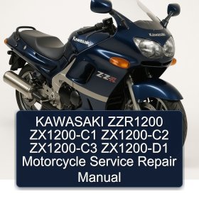 KAWASAKI ZZR1200 ZX1200-C1 ZX1200-C2 ZX1200-C3 ZX1200-D1 Motorcycle Service Repair Manual