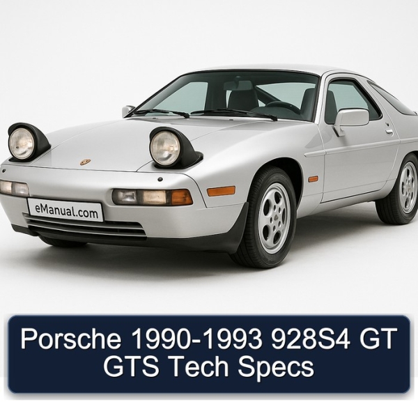 Porsche 1990-1993 928S4 GT GTS Tech Specs