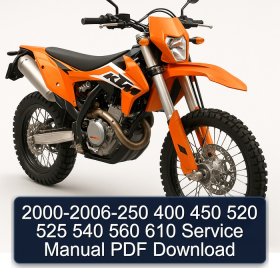 2000-2006-250 400 450 520 525 540 560 610 Service Manual PDF Download