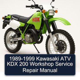 1989-1999 Kawasaki ATV KDX 200 Workshop Service Repair Manual