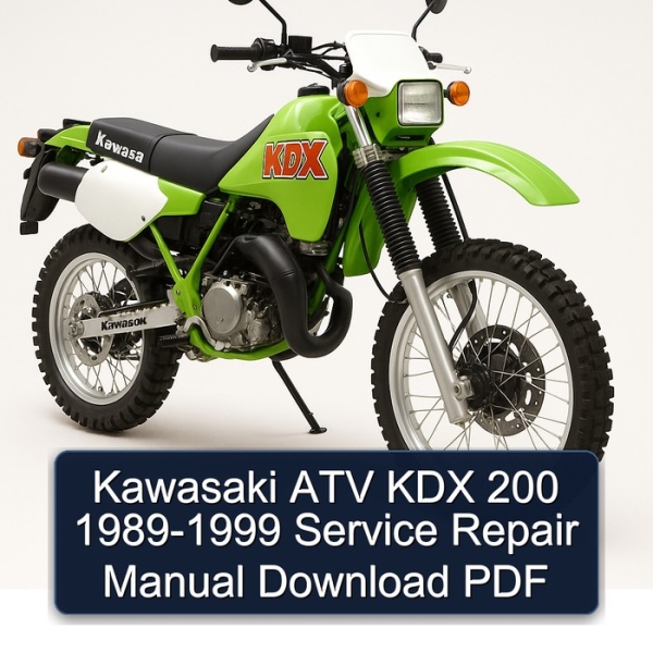 Kawasaki ATV KDX 200 1989-1999 Service Repair Manual Download PDF