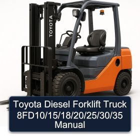 Toyota Diesel Forklift Truck 8FD10/15/18/20/25/30/35 Manual