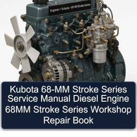 Kubota 68-MM Stroke Series Service Manual Diesel Engine 68MM Stroke Series Workshop Repair Book