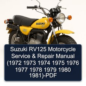 Suzuki RV125 Motorcycle Service & Repair Manual (1972 1973 1974 1975 1976 1977 1978 1979 1980 1981)-PDF