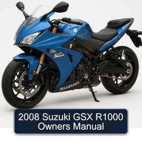 2008 Suzuki GSX R1000 Owners Manual