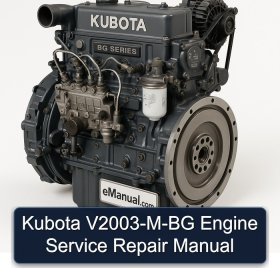 Kubota V2003-M-BG Engine Service Repair Manual