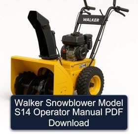 Walker Snowblower Model S14 Operator Manual PDF Download