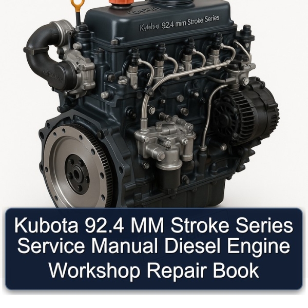 Kubota 92.4 MM Stroke Series Service Manual Diesel Engine Workshop Repair Book