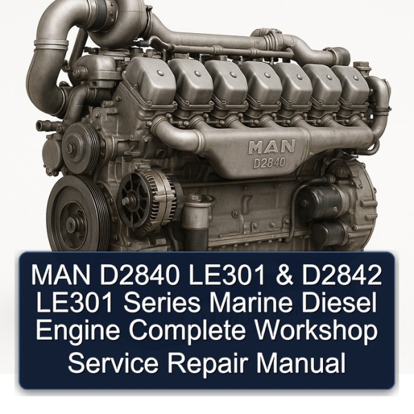 MAN D2840 LE301 & D2842 LE301 Series Marine Diesel Engine Complete Workshop Service Repair Manual