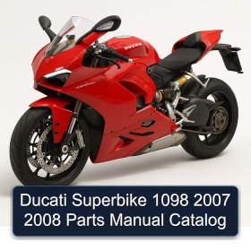 Ducati Superbike 1098 2007 2008 Parts Manual Catalog