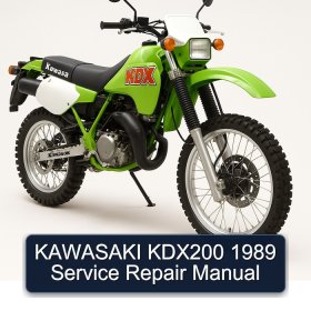 KAWASAKI KDX200 1989 Service Repair Manual