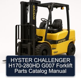 HYSTER CHALLENGER H170-280HD G007 Forklift Parts Catalog Manual