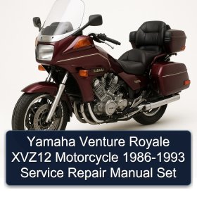 Yamaha Venture Royale XVZ12 Motorcycle 1986-1993 Service Repair Manual Set