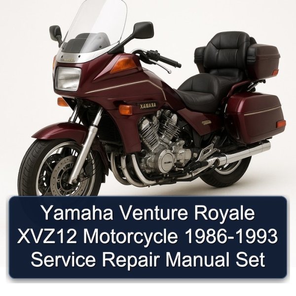 Yamaha Venture Royale XVZ12 Motorcycle 1986-1993 Service Repair Manual Set