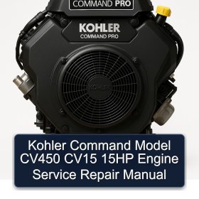 Kohler Command Model CV450 CV15 15HP Engine Manual de servicio y reparación