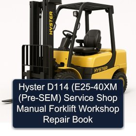 Hyster D114 (E25-40XM (Pre-SEM) Service Shop Manual Forklift Workshop Repair Book
