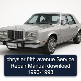 chrysler fifth avenue Service Repair Manual download 1990-1993