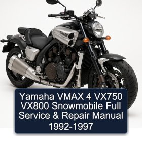 Yamaha VMAX 4 VX750 VX800 Snowmobile Full Service & Repair Manual 1992-1997