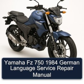 Yamaha Fz 750 1984 German Language Service Repair Manual