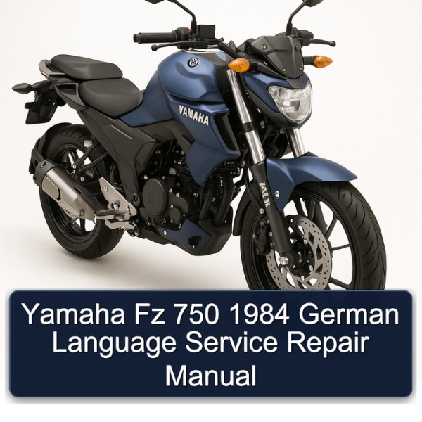 Yamaha Fz 750 1984 German Language Service Repair Manual