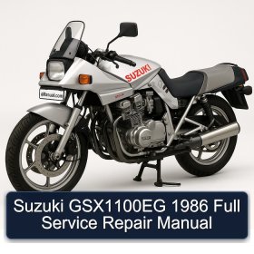 Suzuki GSX1100EG 1986 Full Service Repair Manual