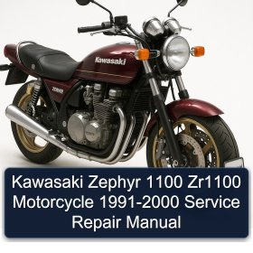 Kawasaki Zephyr 1100 Zr1100 Motorcycle 1991-2000 Service Repair Manual