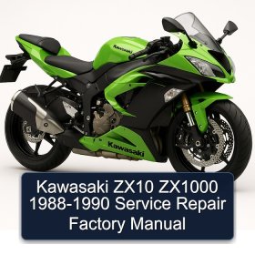 Kawasaki ZX10 ZX1000 1988-1990 Service Repair Factory Manual