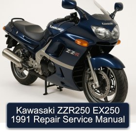 Kawasaki ZZR250 EX250 1991 Repair Service Manual