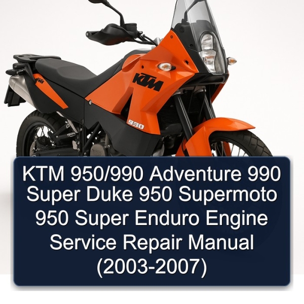 KTM 950/990 Adventure 990 Super Duke 950 Supermoto 950 Super Enduro Engine Service Repair Manual (2003-2007)