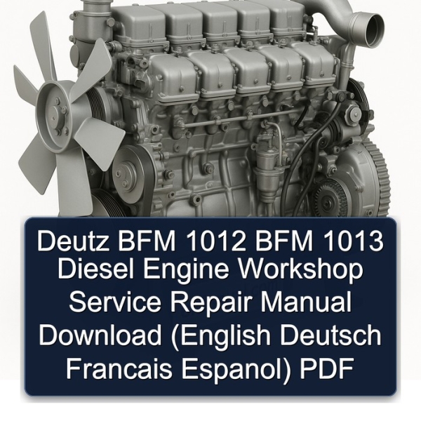 Deutz BFM 1012 BFM 1013 Diesel Engine Workshop Service Repair Manual Download (English Deutsch Francais Espanol) PDF