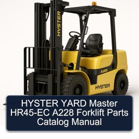 HYSTER YARD Master HR45-EC A228 Forklift Parts Catalog Manual