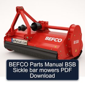 BEFCO Parts Manual BSB Sickle bar mowers PDF Download