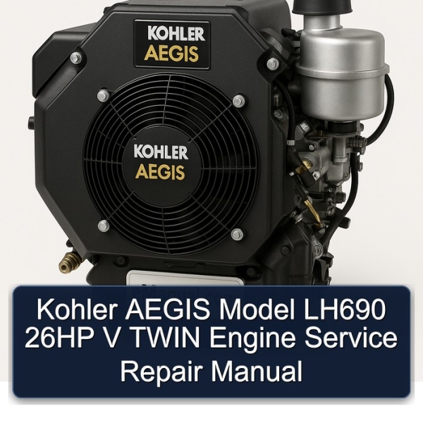 Kohler AEGIS Model LH690 26HP V TWIN Engine Service Repair Manual
