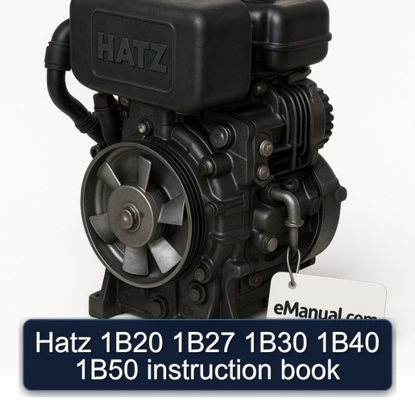 Hatz 1B20 1B27 1B30 1B40 1B50 instruction book