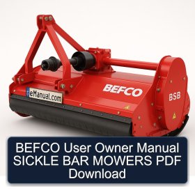 BEFCO User Owner Manual SICKLE BAR MOWERS PDF Download