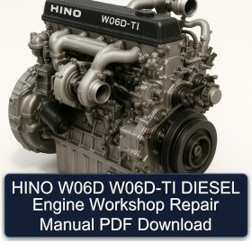 HINO W06D W06D-TI DIESEL Engine Workshop Repair Manual PDF Download