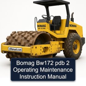 Bomag Bw172 pdb 2 Operating Maintenance Instruction Manual