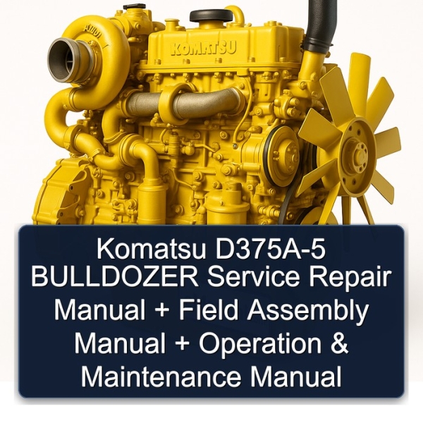 Komatsu D375A-5 BULLDOZER Service Repair Manual + Field Assembly Manual + Operation & Maintenance Manual