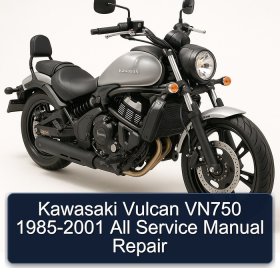Kawasaki Vulcan VN750 1985-2001 All Service Manual Repair