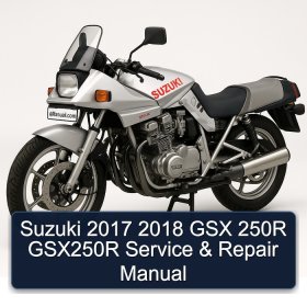 Suzuki 2017 2018 GSX 250R GSX250R Service & Repair Manual