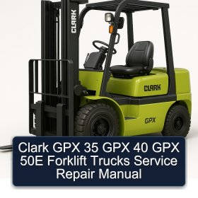 Clark GPX 35 GPX 40 GPX 50E Forklift Trucks Service Repair Manual