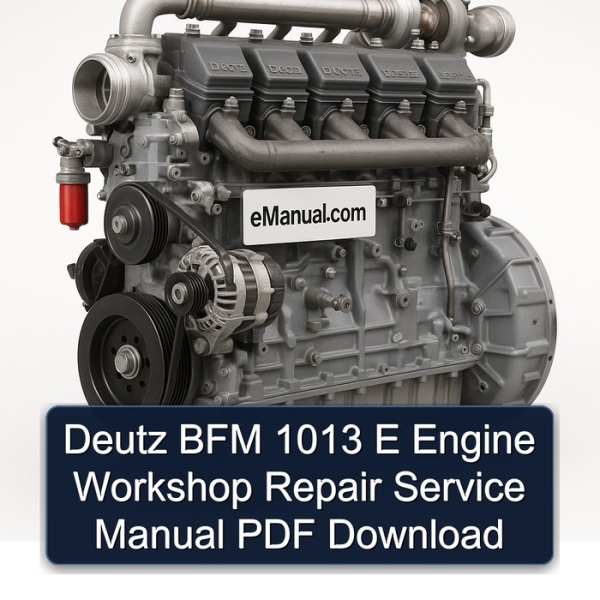Deutz BFM 1013 E Engine Workshop Repair Service Manual PDF Download