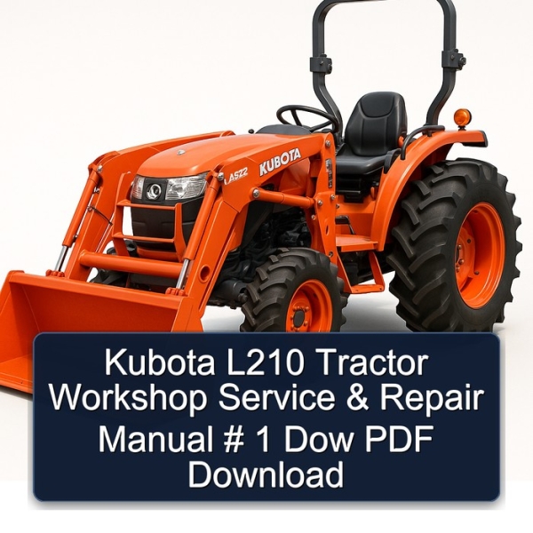 Kubota L210 Tractor Workshop Service & Repair Manual # 1 Dow PDF Download