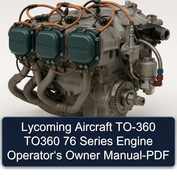 Lycoming Aircraft TO-360 TO360 76 Series Engine Operator‘s Owner Manual-PDF