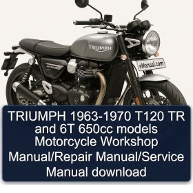 TRIUMPH 1963-1970 T120 TR and 6T 650cc models Motorcycle Workshop Manual/Repair Manual/Service Manual download